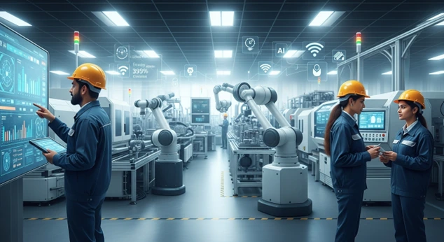 Predictive maintenance systems monitoring industrial equipment